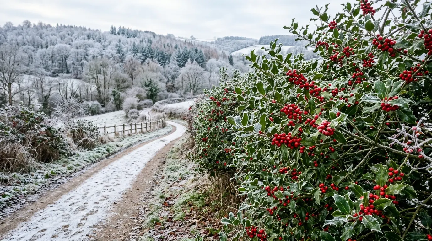 Dense Holly Shrubs